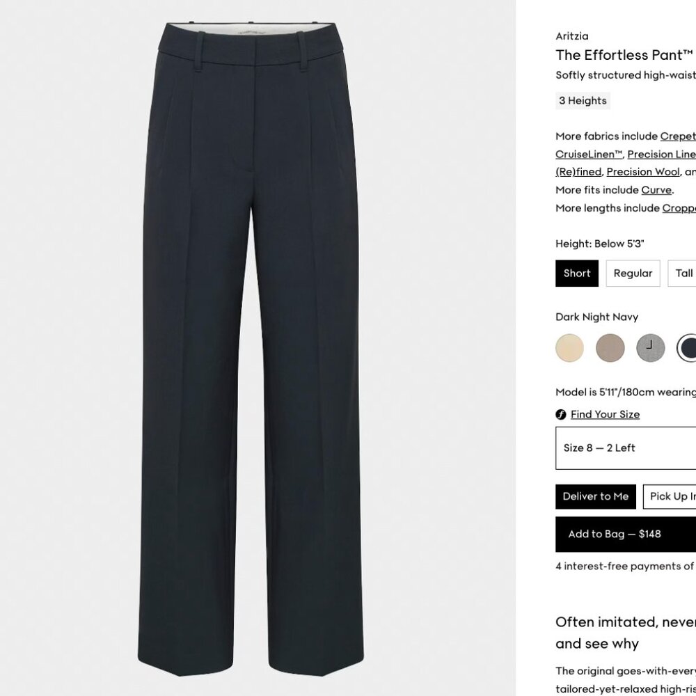 The Effortless Pant™ Crepette Sz 2 Black
